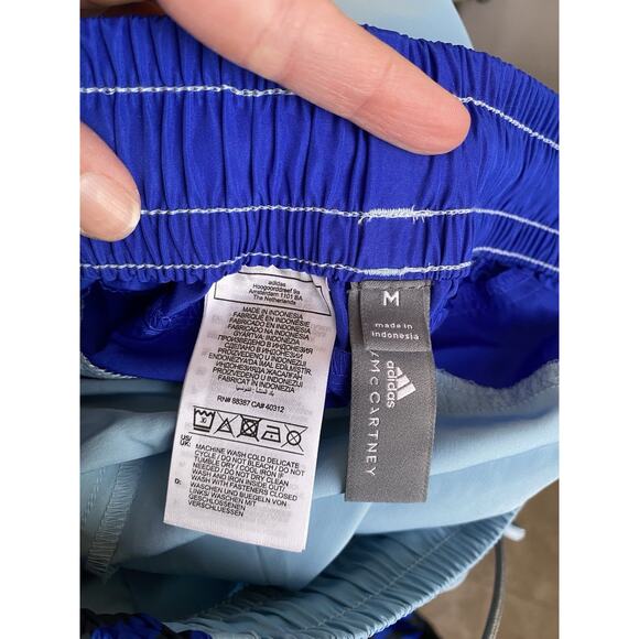 ADIDAS BY STELLA MCCARTNEY LOOSE FIT TRACK PANTS Jogger Blue Orange Zip Ankles M - Picture 7 of 8